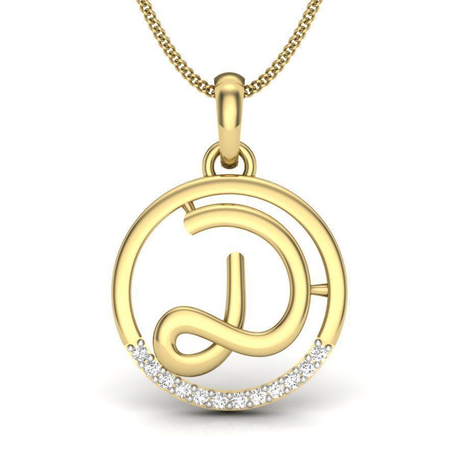 Initial Letter Pendants 3D Model Collection_5