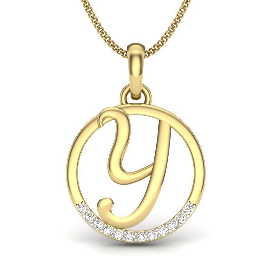 Initial Letter Pendants 3D Model Collection_26