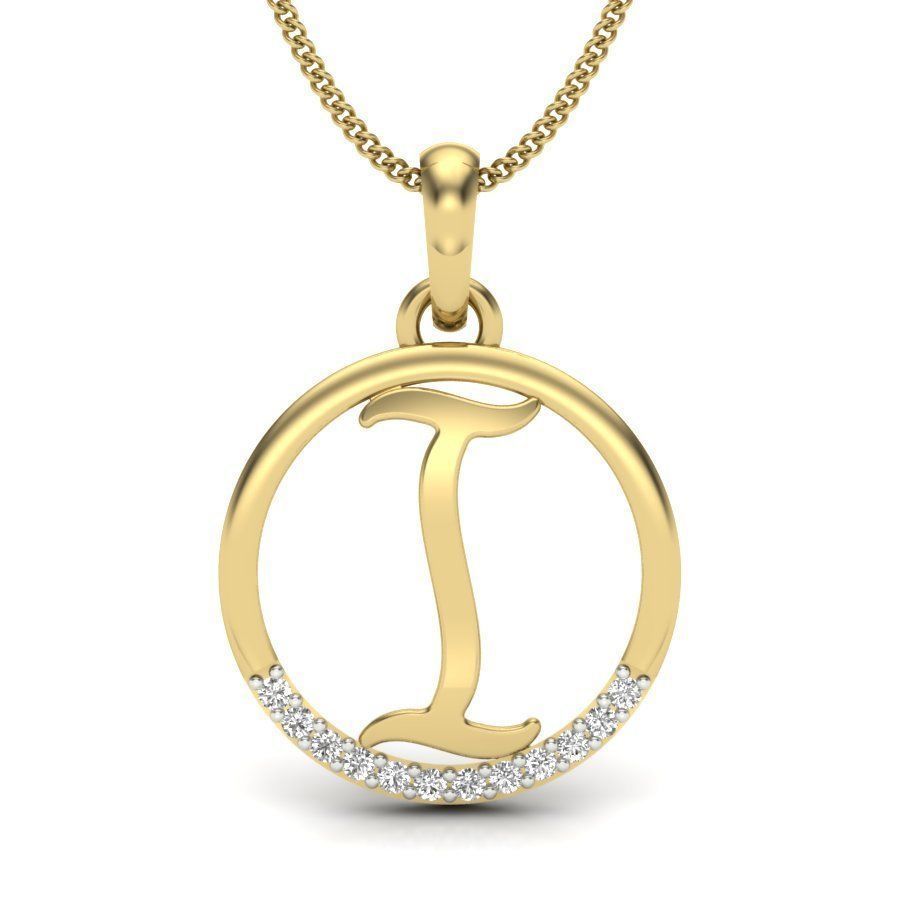 Initial Letter Pendants 3D Model Collection_10