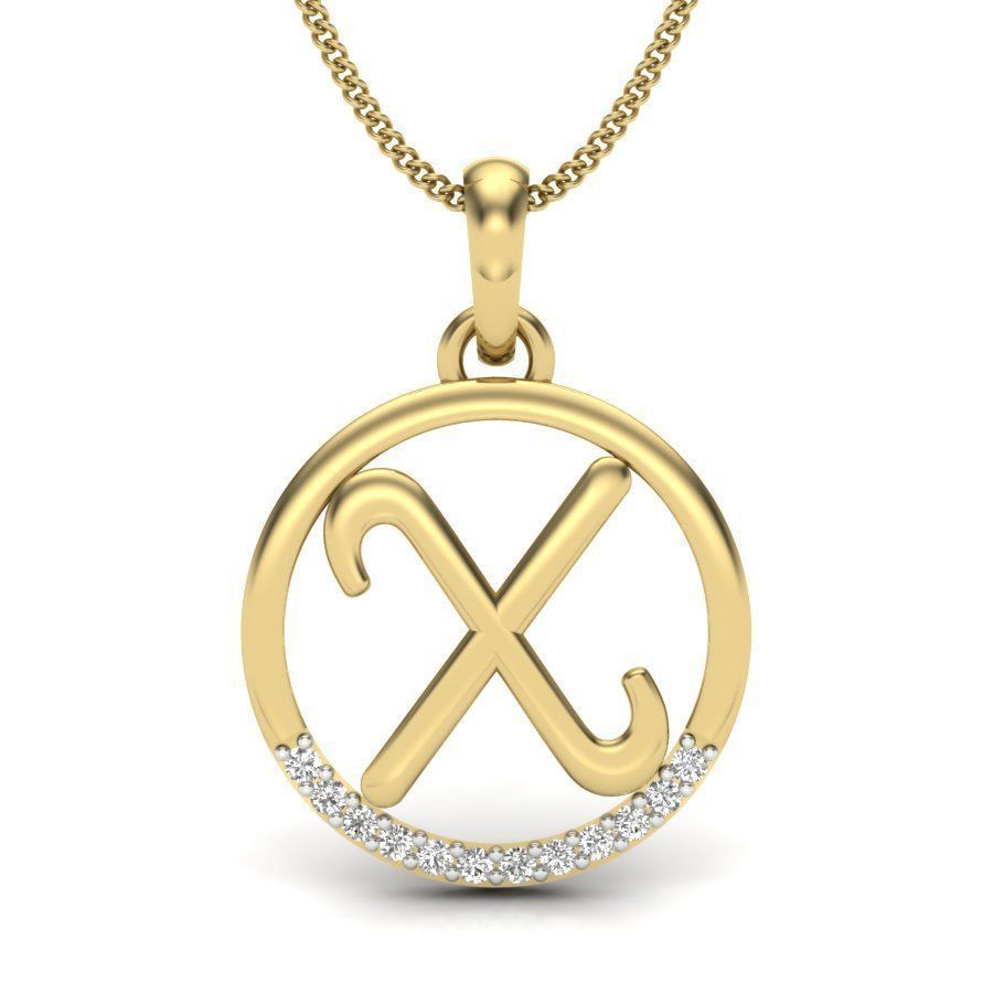 Initial Letter Pendants 3D Model Collection_25