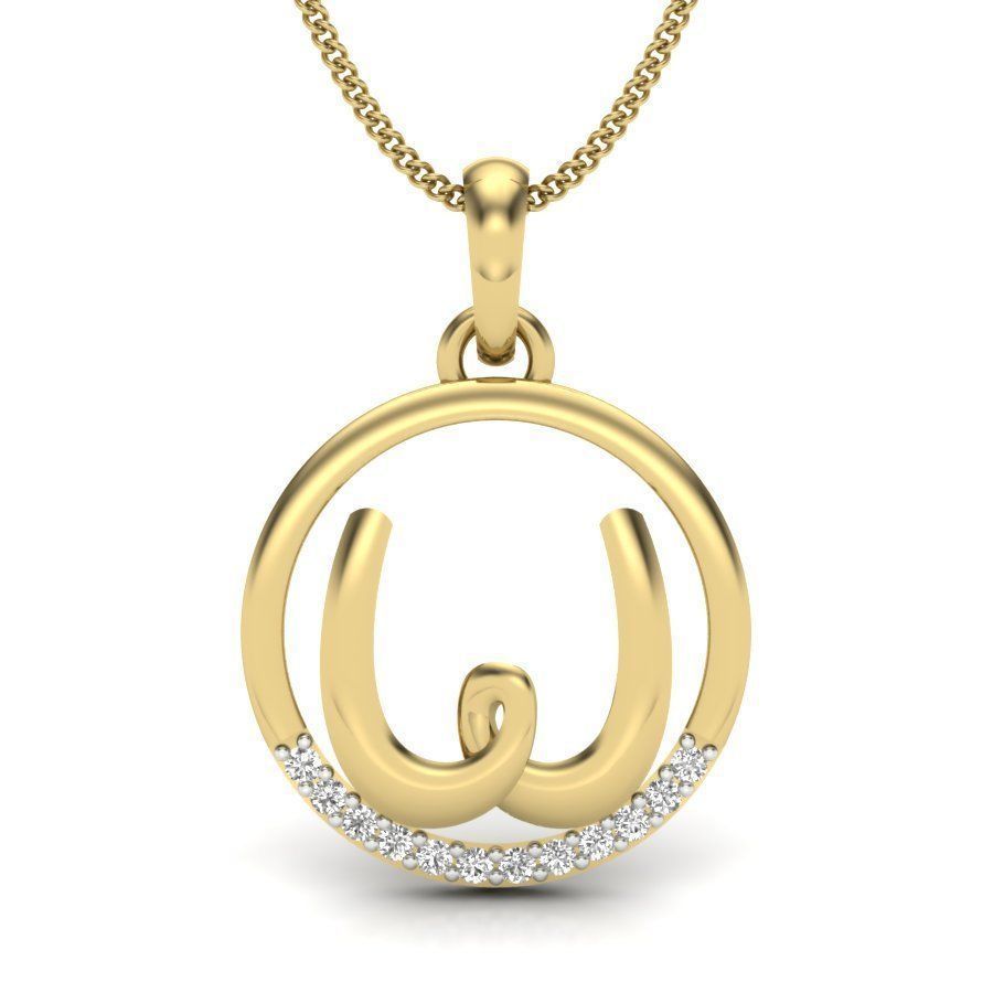 Initial Letter Pendants 3D Model Collection_24