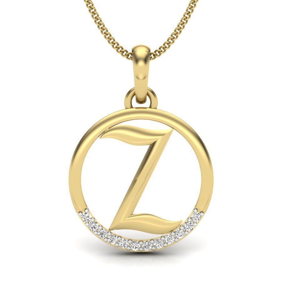 Initial Letter Pendants 3D Model Collection_27
