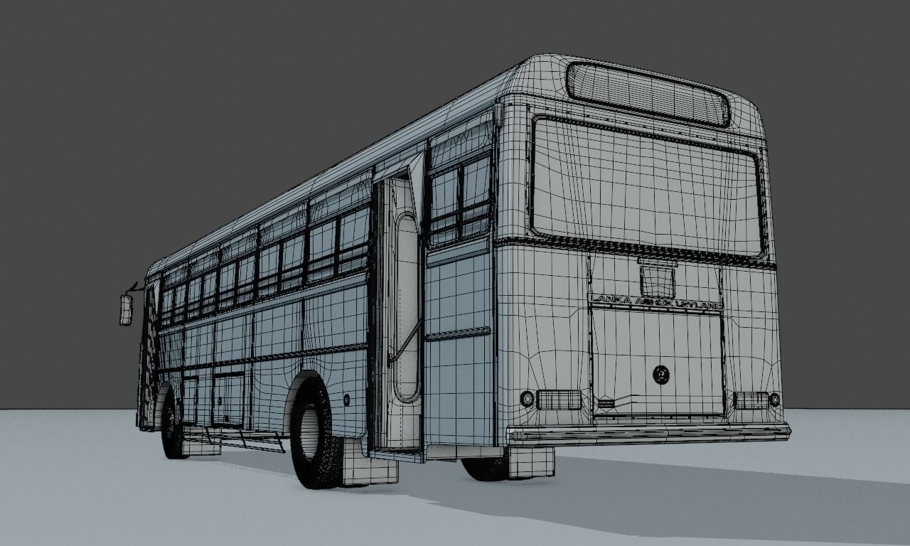 Ashok Leyland Viking Bus 3D model_46