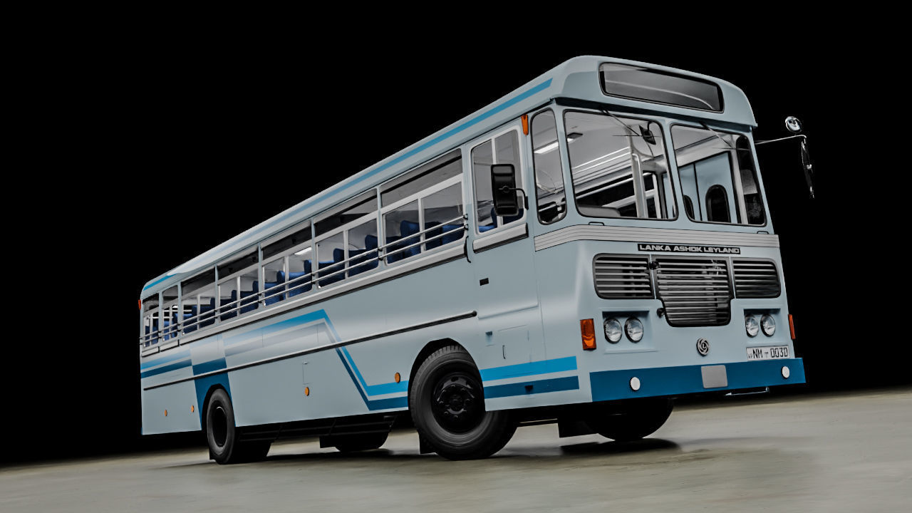 Ashok Leyland Viking Bus 3D model_1