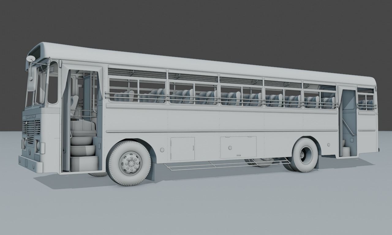 Ashok Leyland Viking Bus 3D model_35