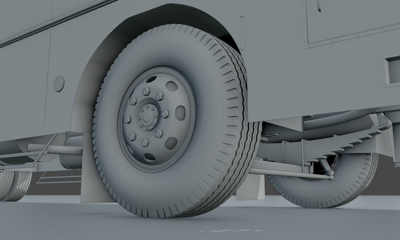 Ashok Leyland Viking Bus 3D model_40