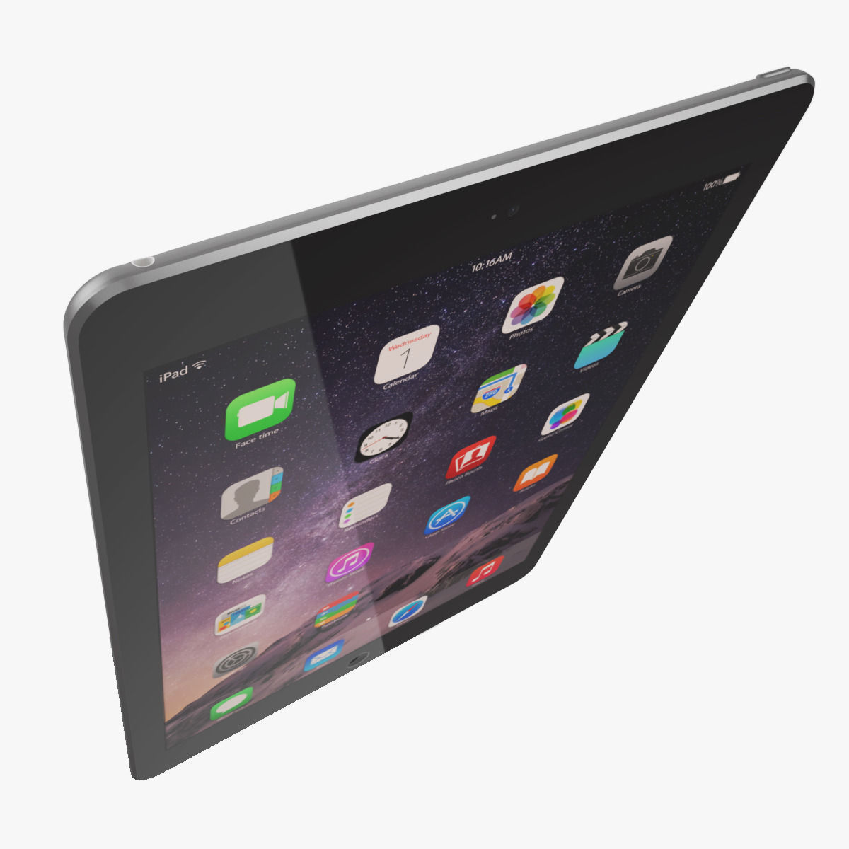 Apple iPad Air 2 Space Gray 3D model_6