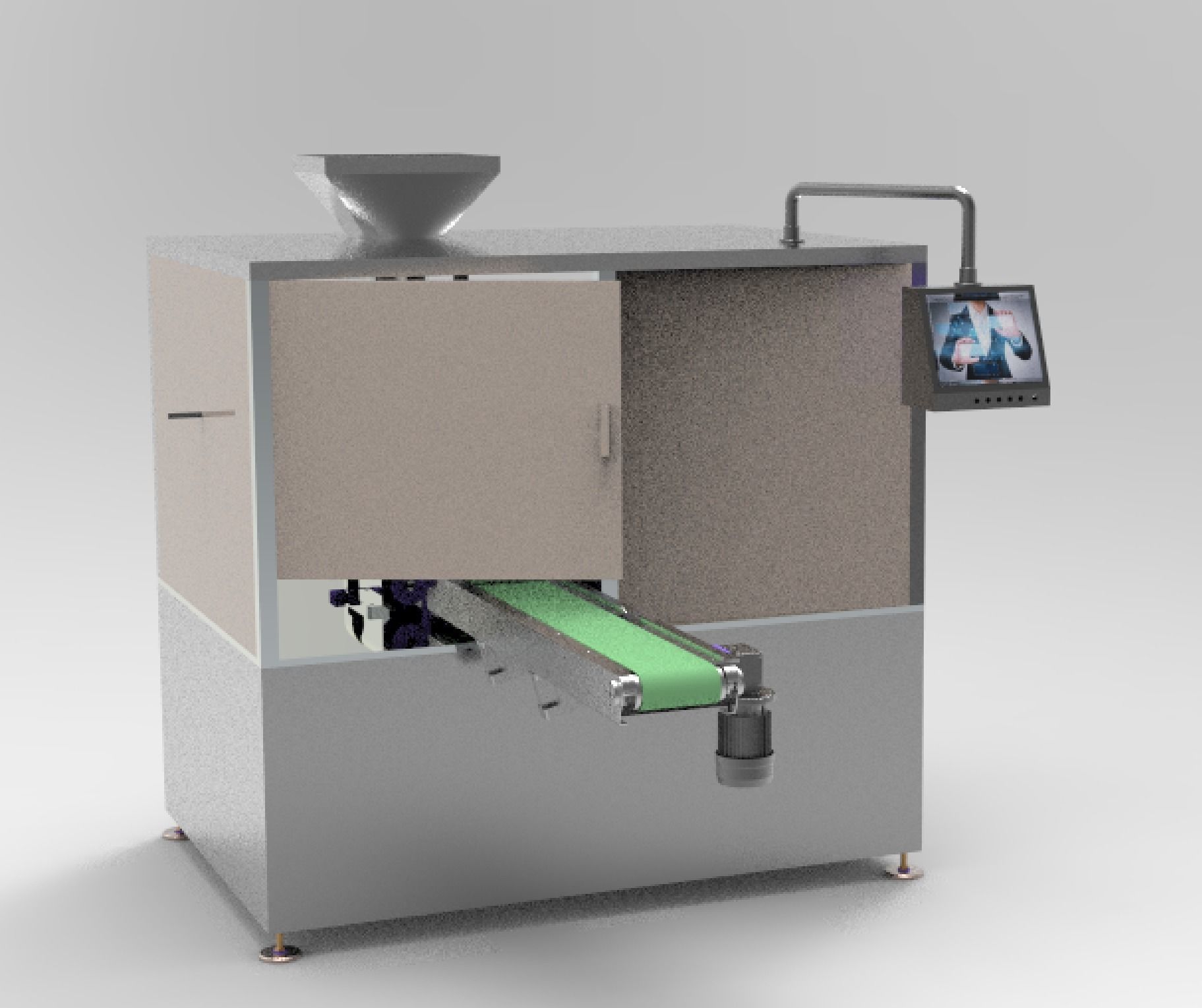 Open bag filling and packing machine 3D model_2