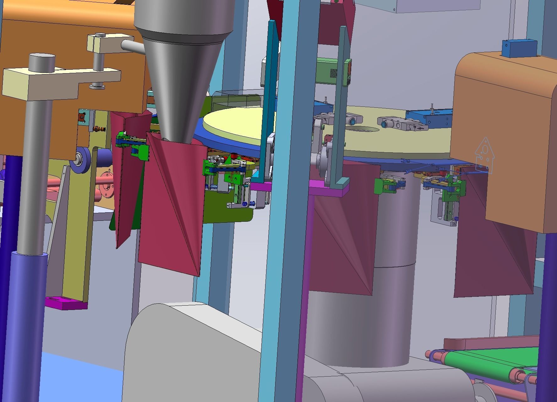 Open bag filling and packing machine 3D model_9