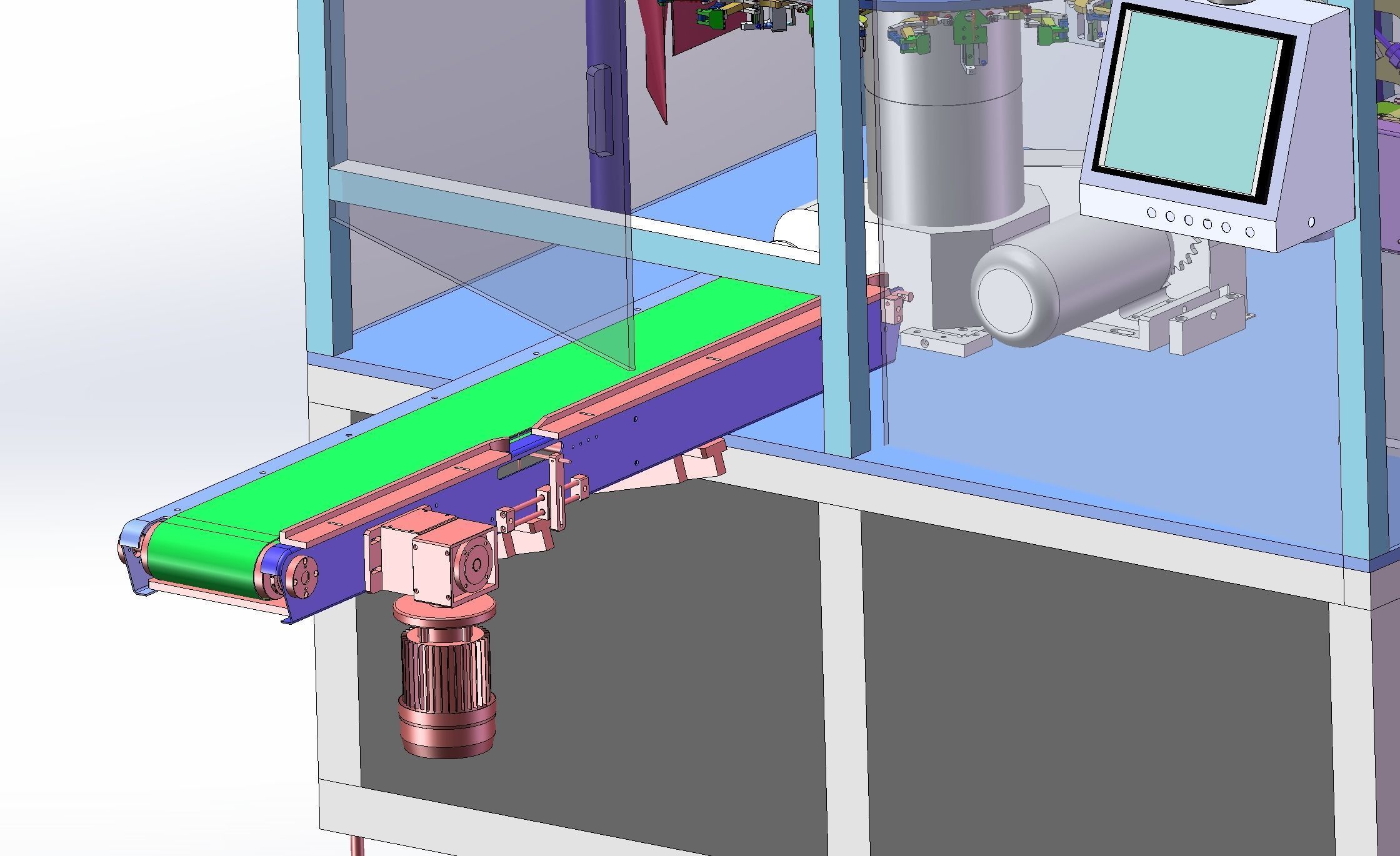 Open bag filling and packing machine 3D model_4