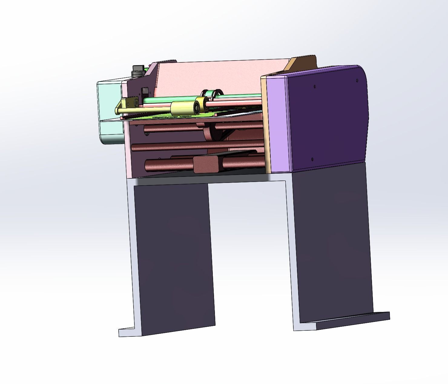 Open bag filling and packing machine 3D model_13