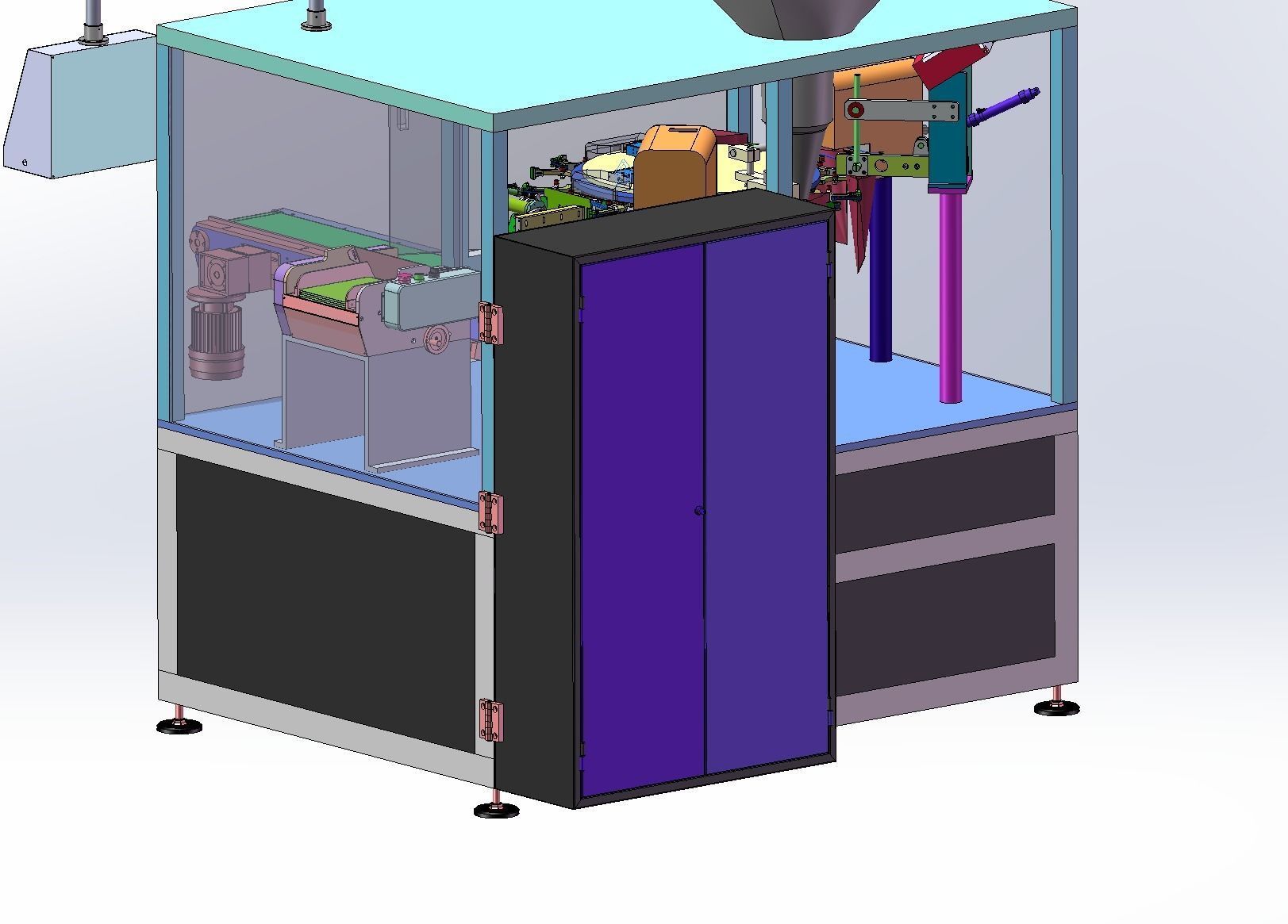 Open bag filling and packing machine 3D model_10