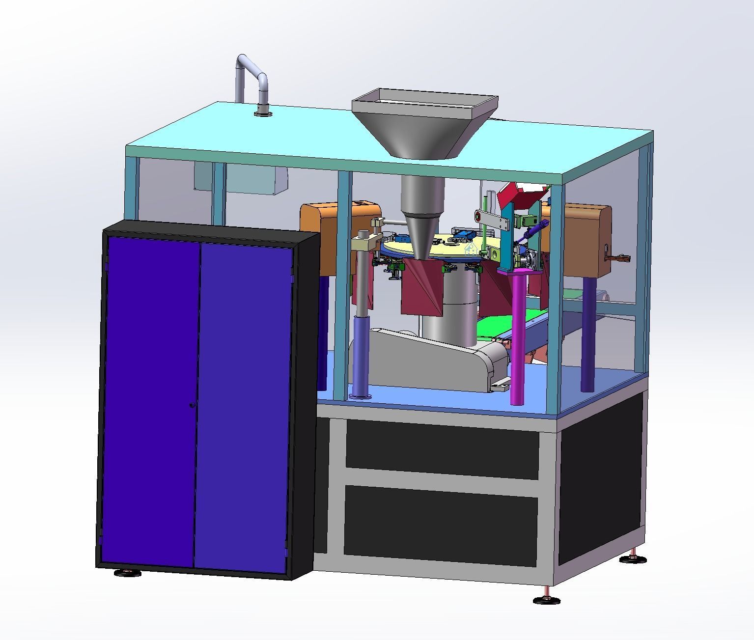 Open bag filling and packing machine 3D model_11