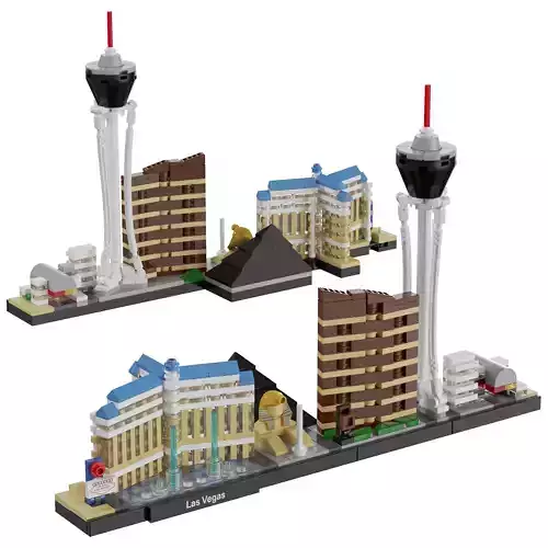 Lego Architecture Skyline - 21047 Las Vegas 3D model