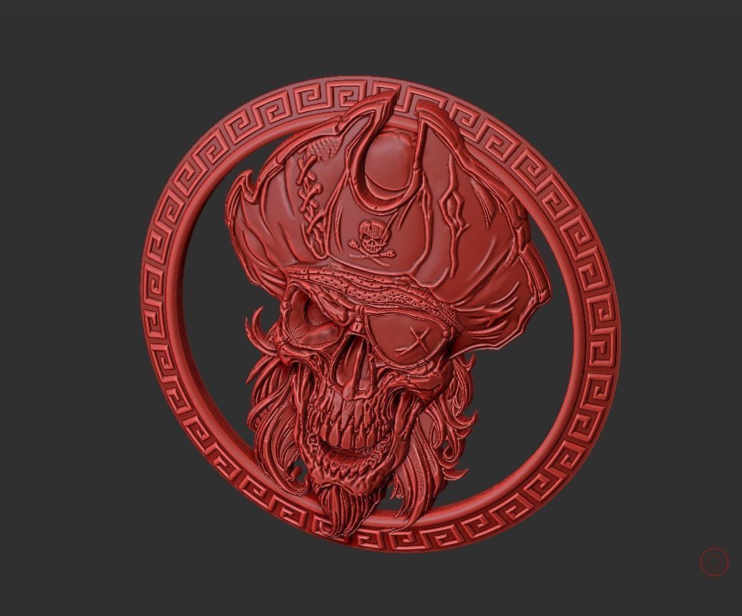 pirate skull 3D print model_3