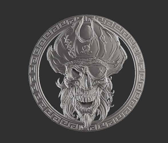 pirate skull 3D print model