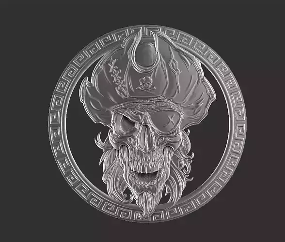 pirate skull 3D print model