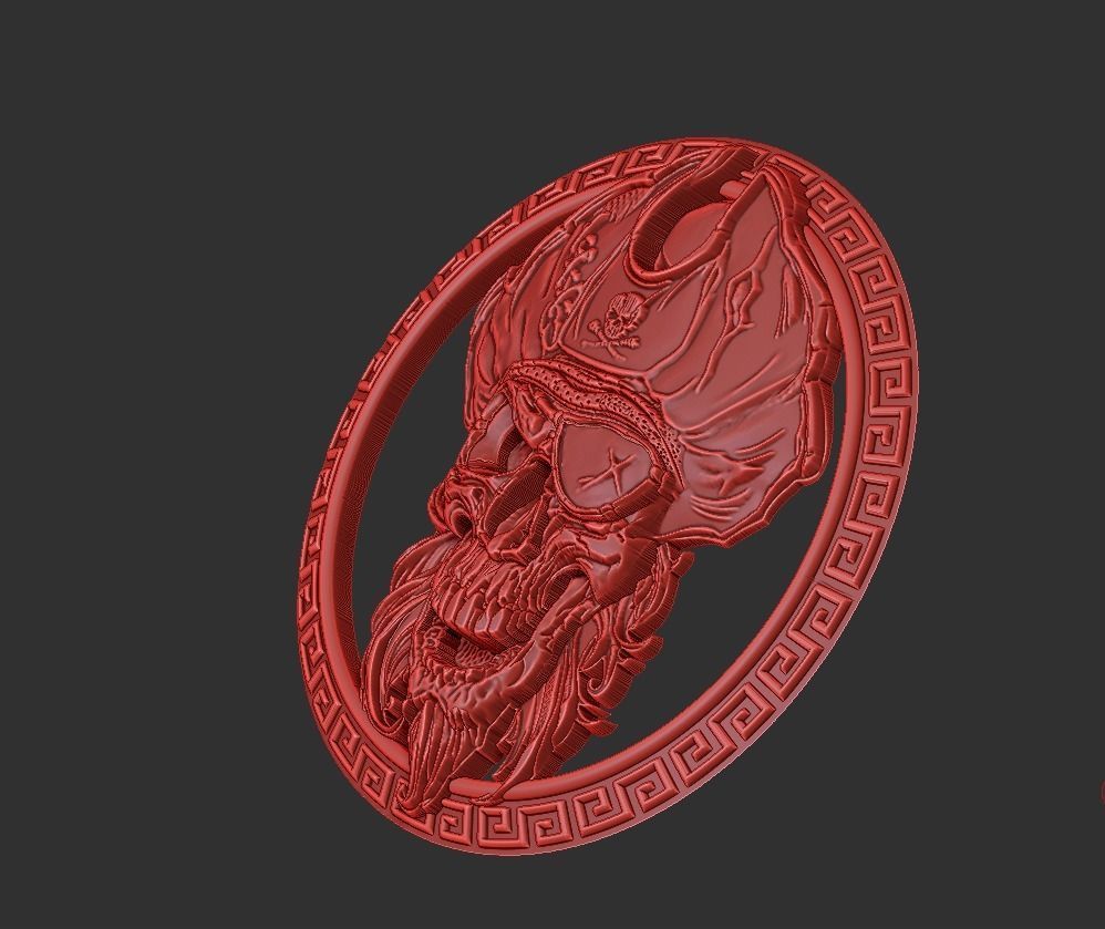 pirate skull 3D print model_4