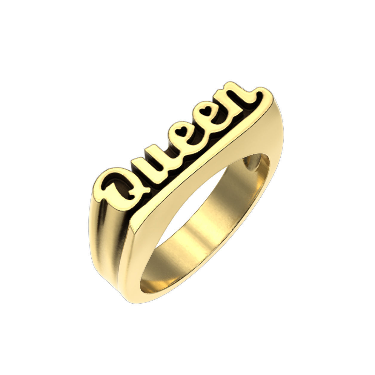 N226 Name ring Queen ring 3D print model_2