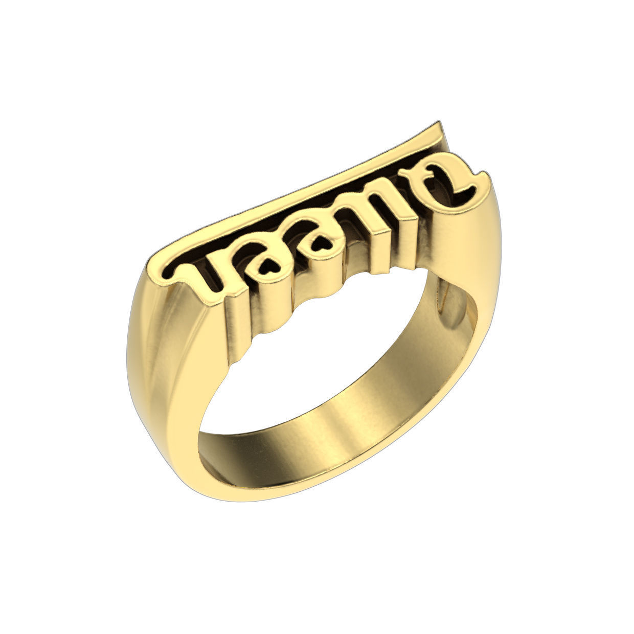 N226 Name ring Queen ring 3D print model_4