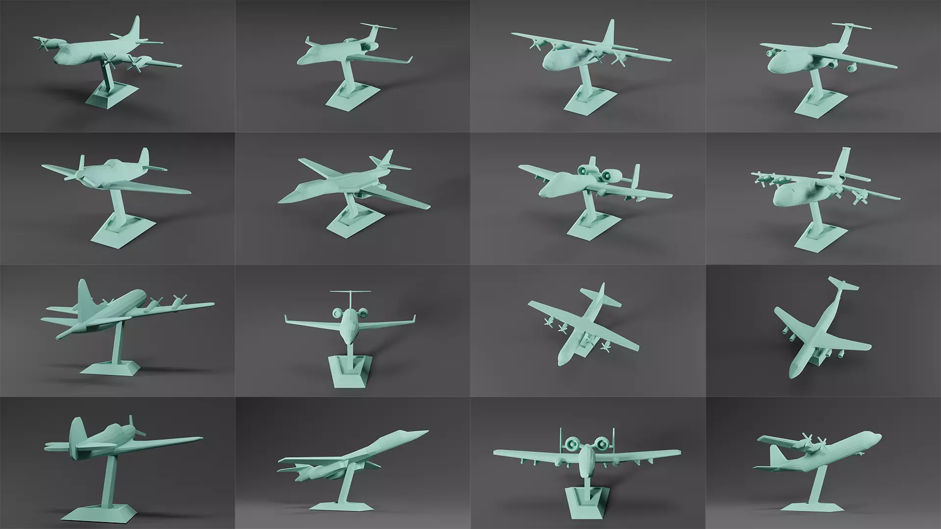 3D Printable Planes  3D Model Collection_0