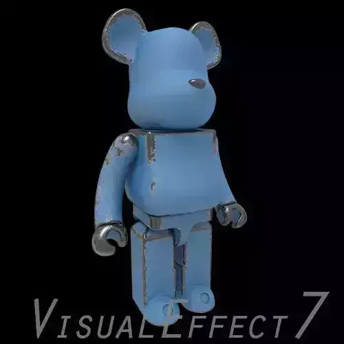 Old Metal Blue BearBrick