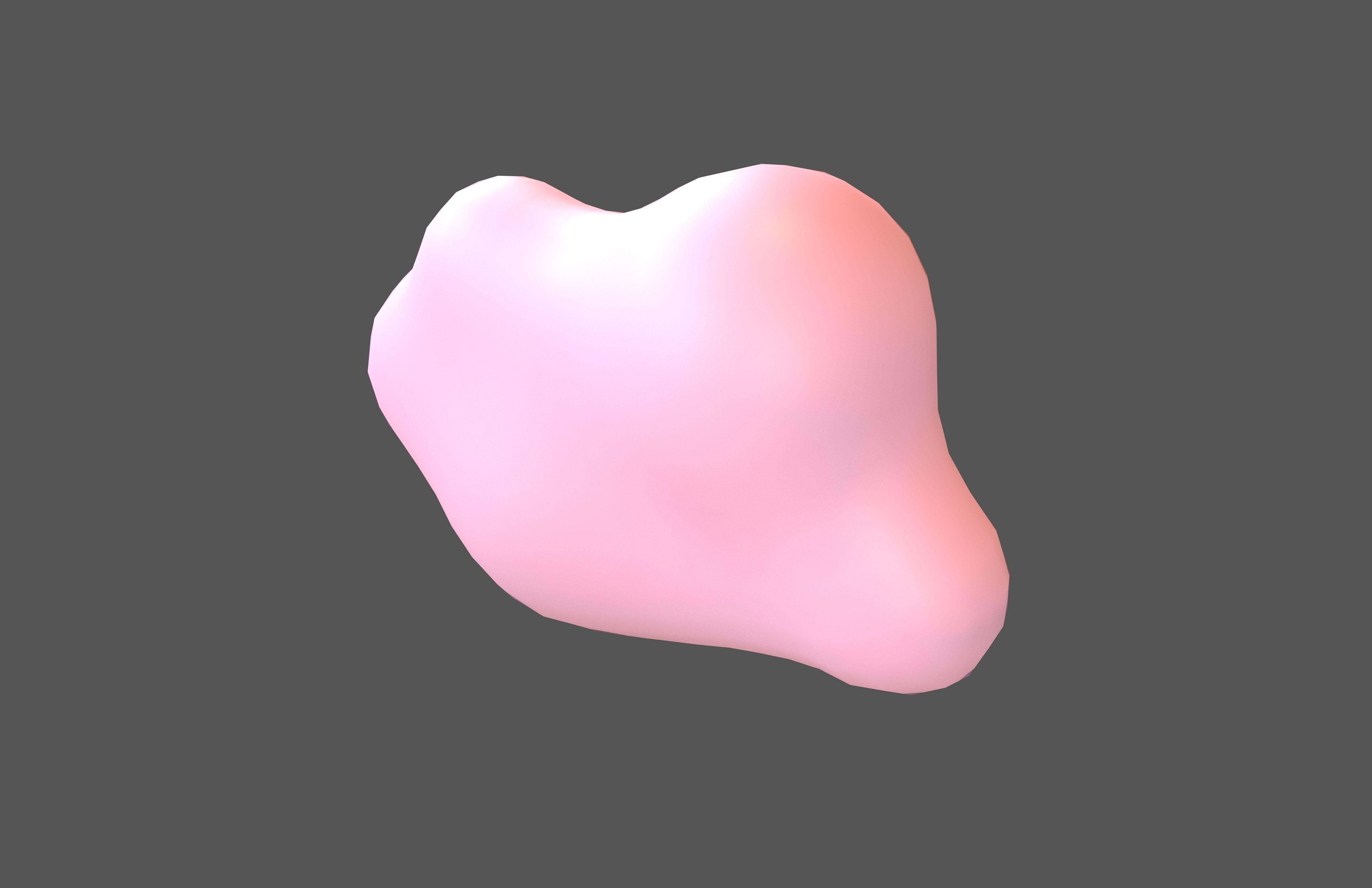 Cartoon Cloud v15 005 Low-poly 3D model_2