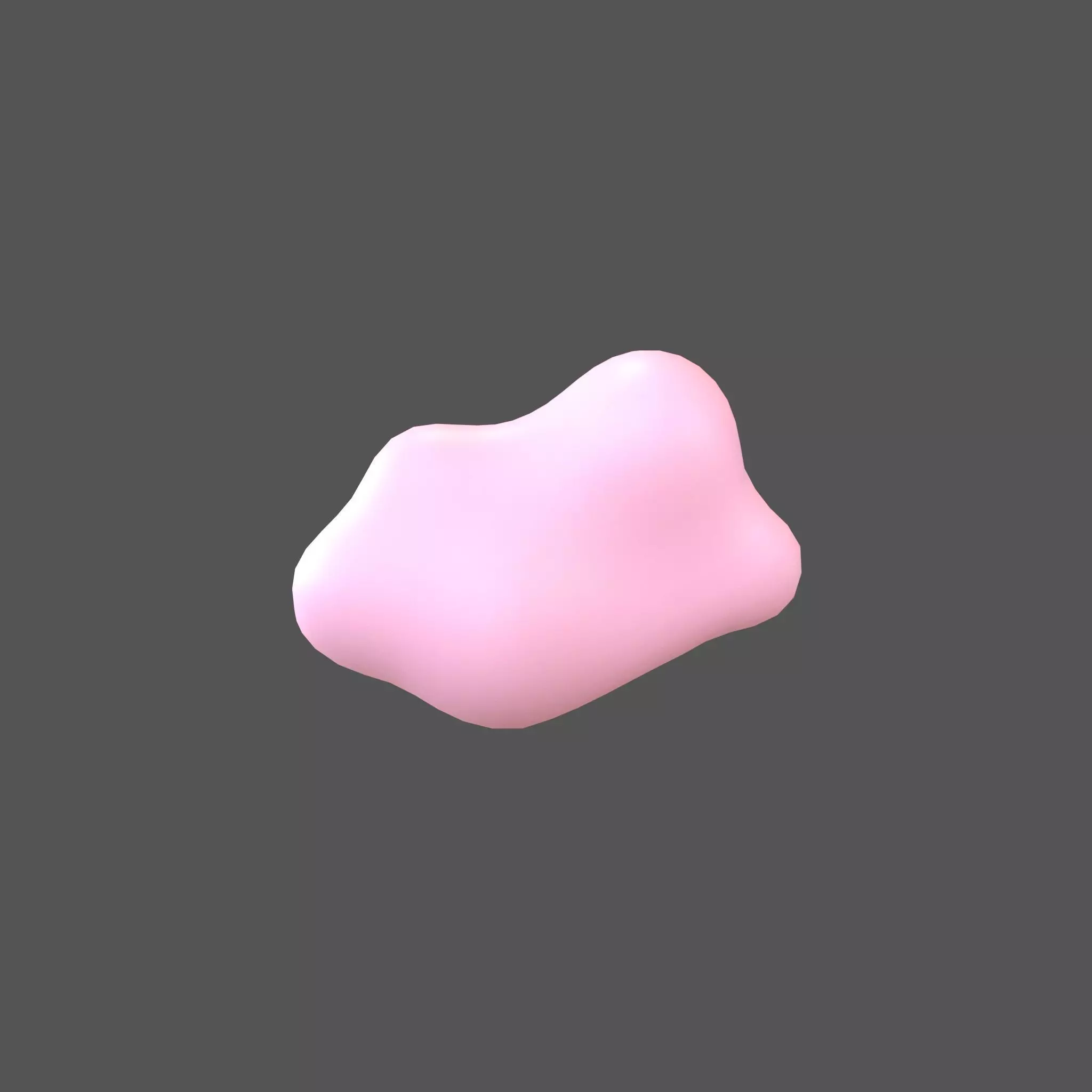 Cartoon Cloud v15 005 Low-poly 3D model_0