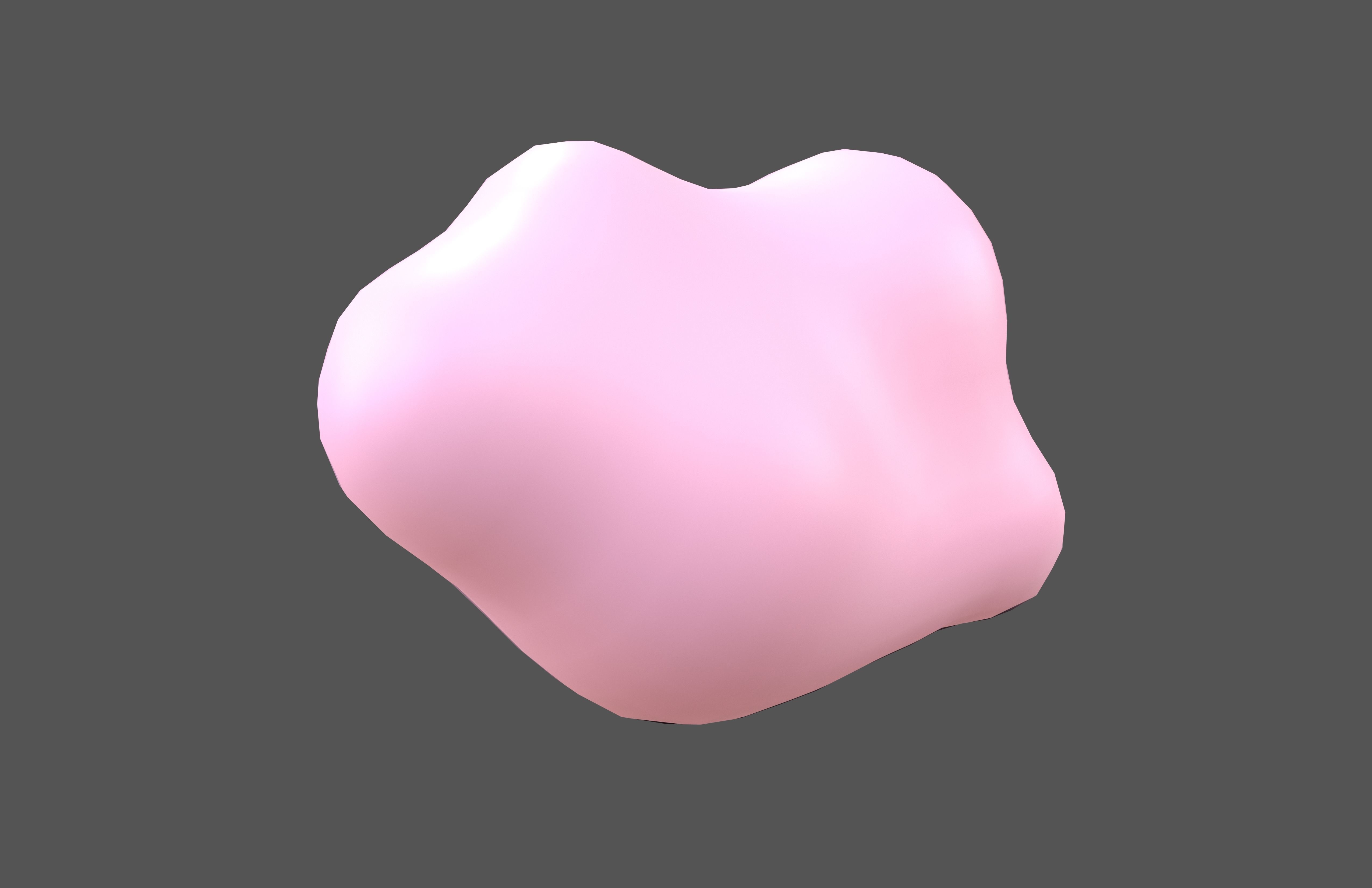 Cartoon Cloud v15 005 Low-poly 3D model_3