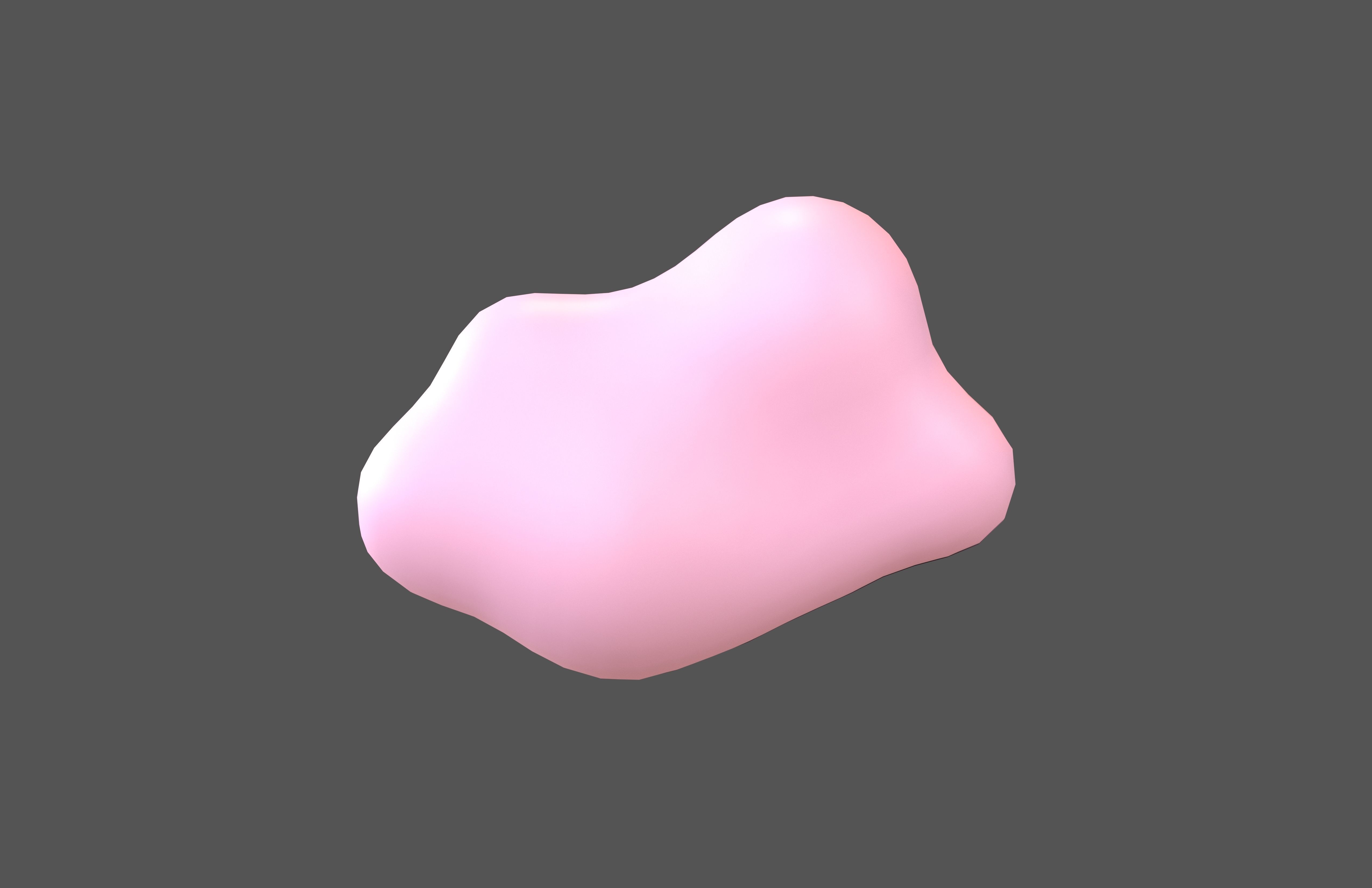 Cartoon Cloud v15 005 Low-poly 3D model_1