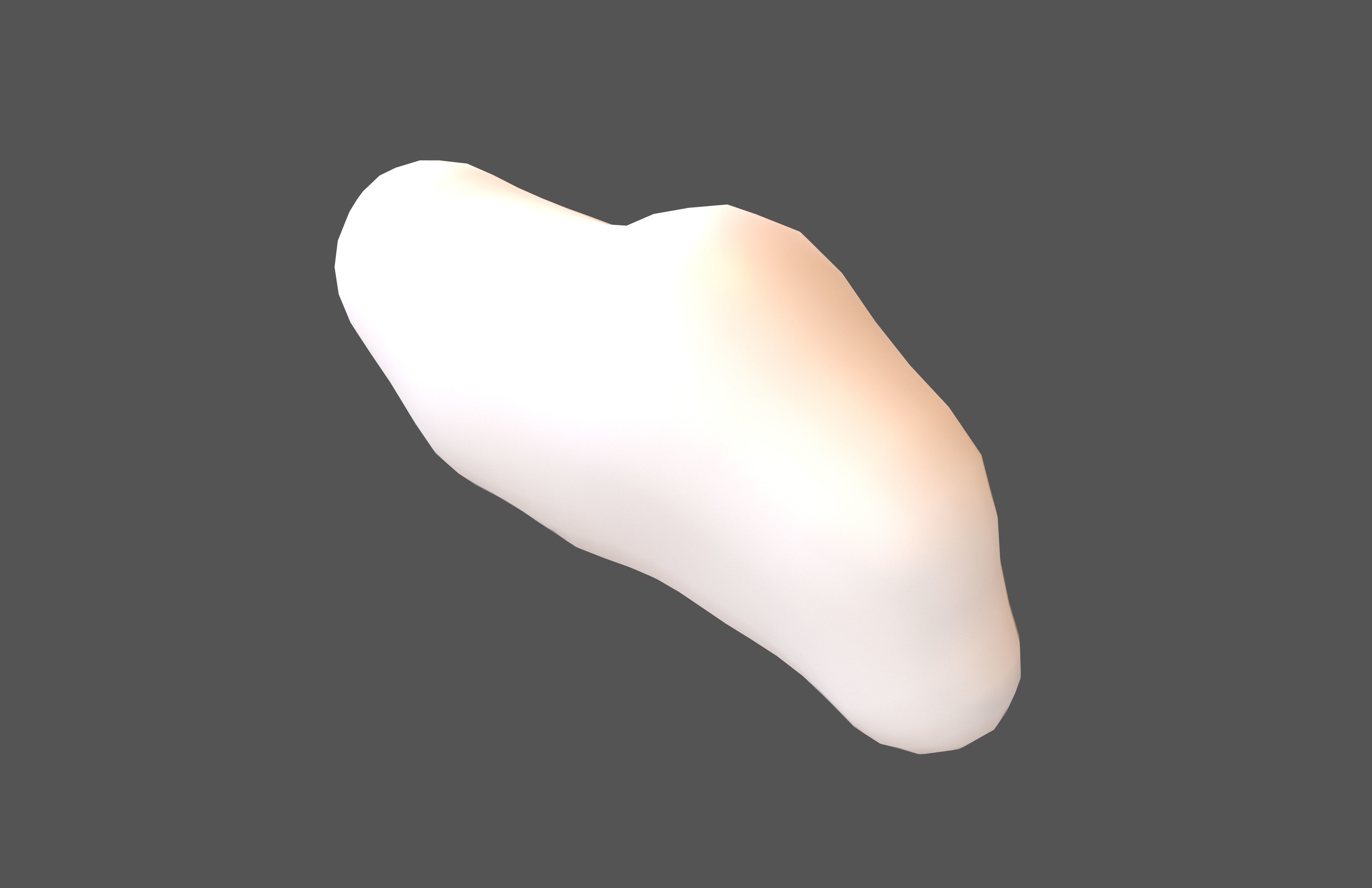 Cartoon Cloud v16 001 Low-poly 3D model_2