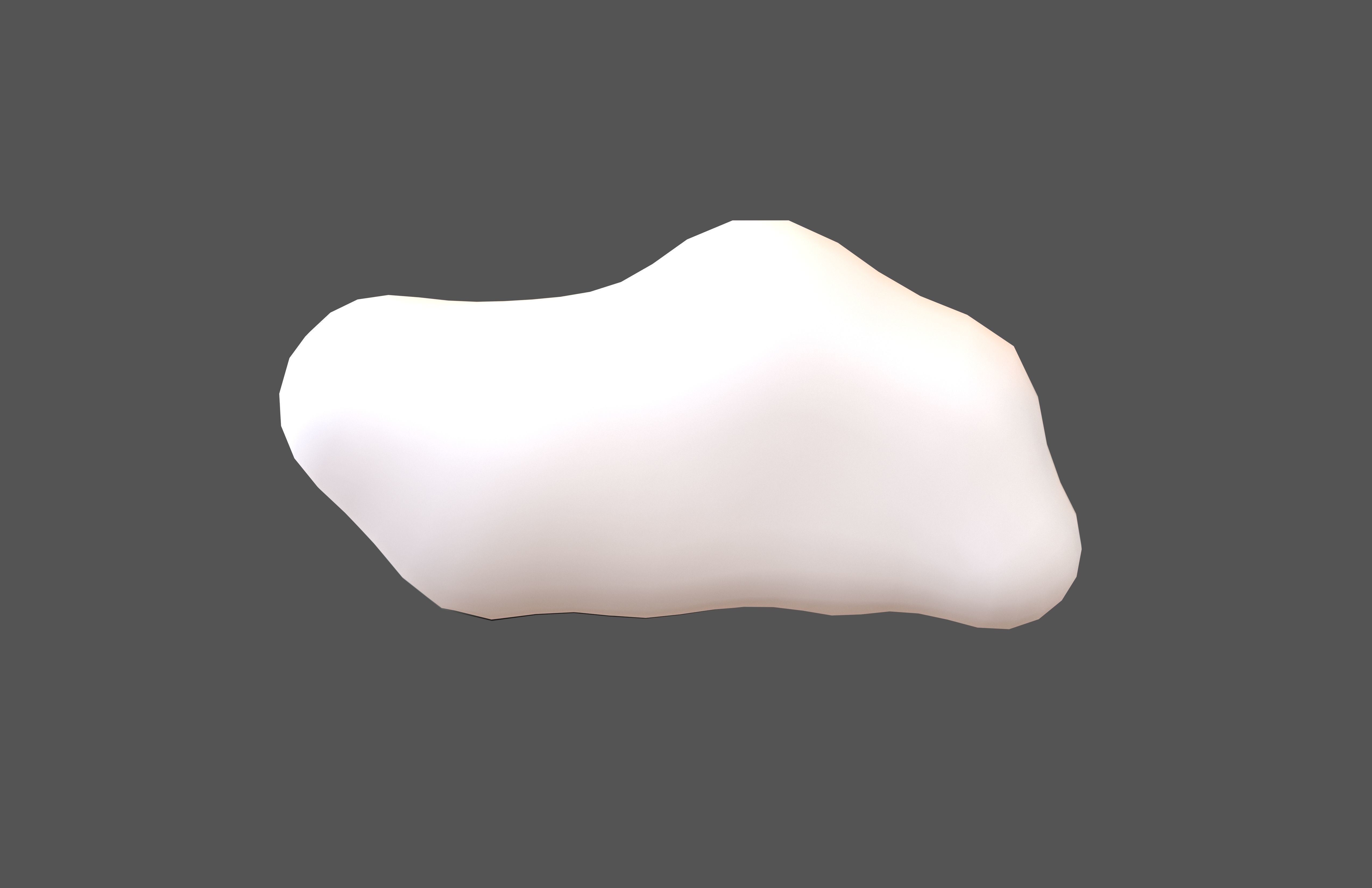 Cartoon Cloud v16 001 Low-poly 3D model_1