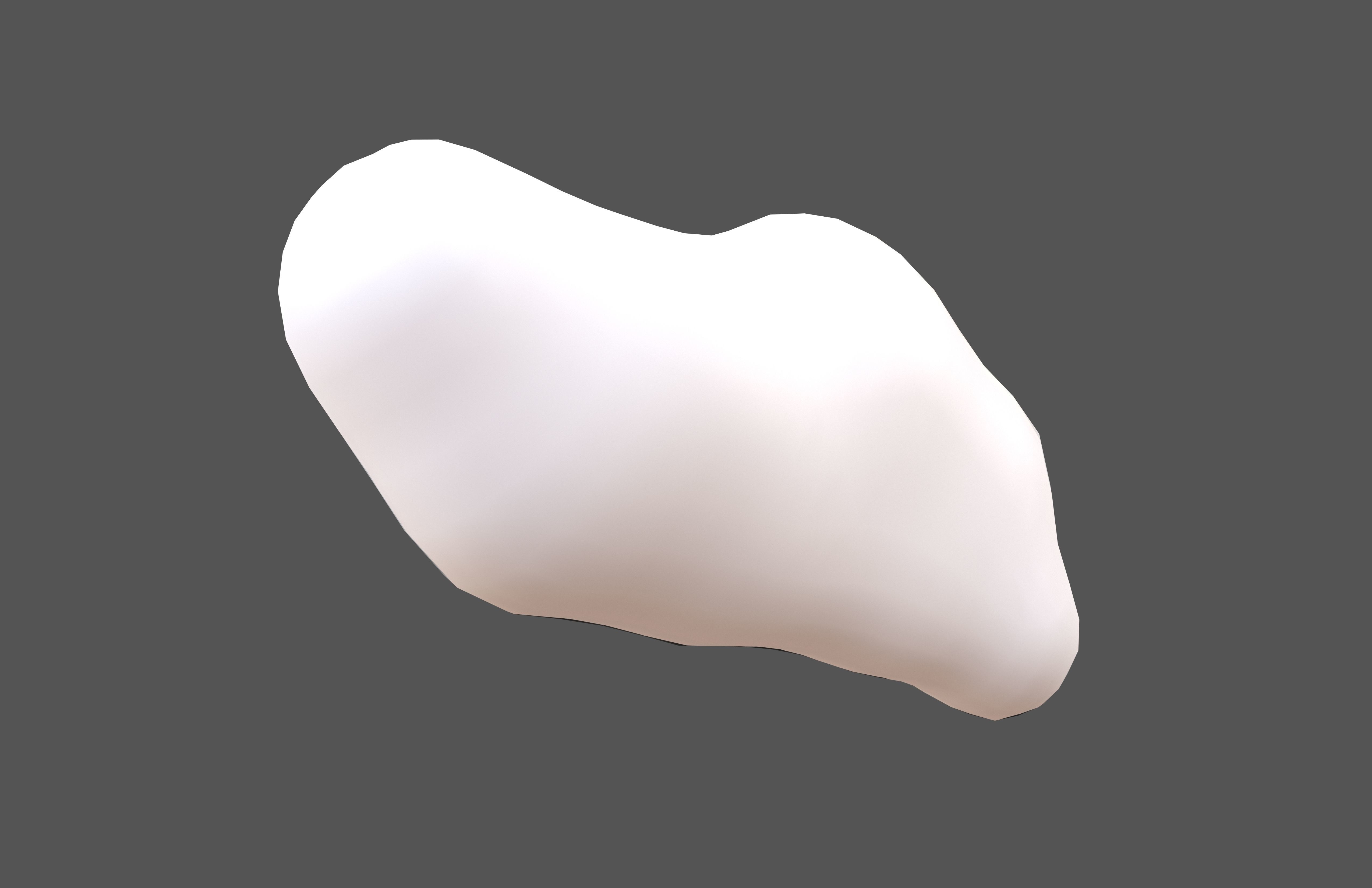 Cartoon Cloud v16 001 Low-poly 3D model_3