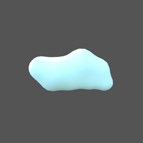 Cartoon Cloud v16 002 Low-poly 3D model