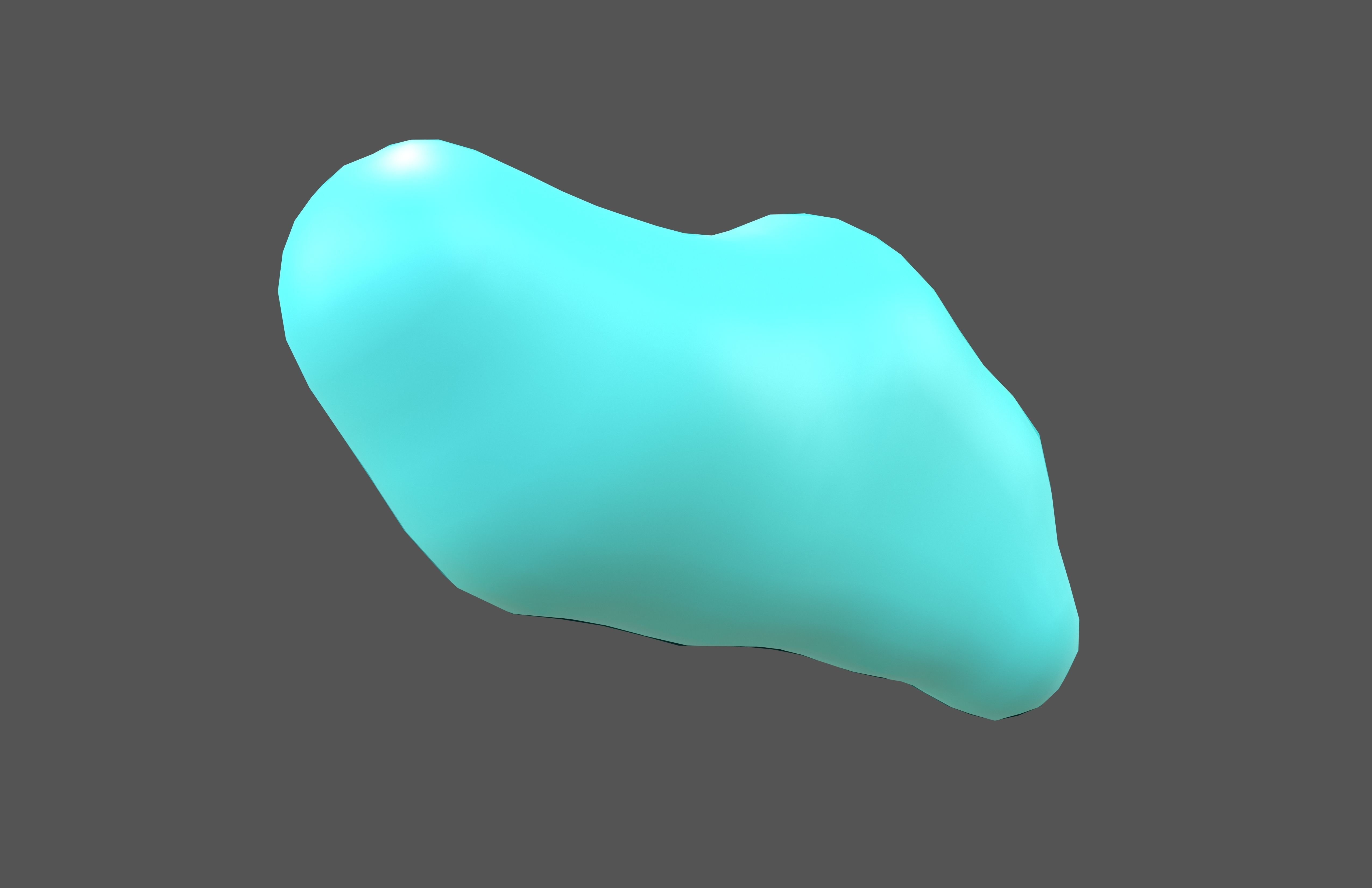 Cartoon Cloud v16 004 Low-poly 3D model_3
