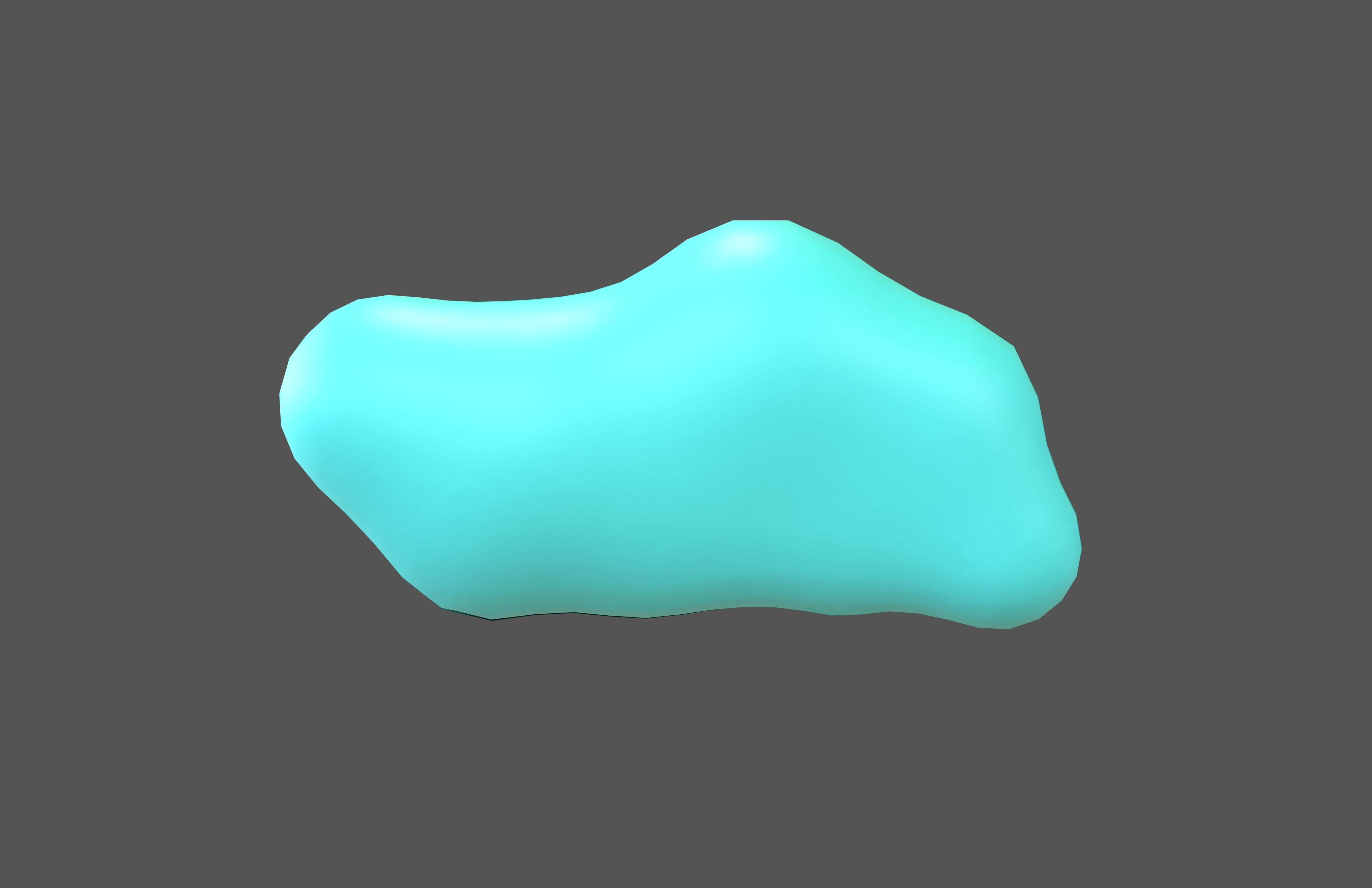 Cartoon Cloud v16 004 Low-poly 3D model_1