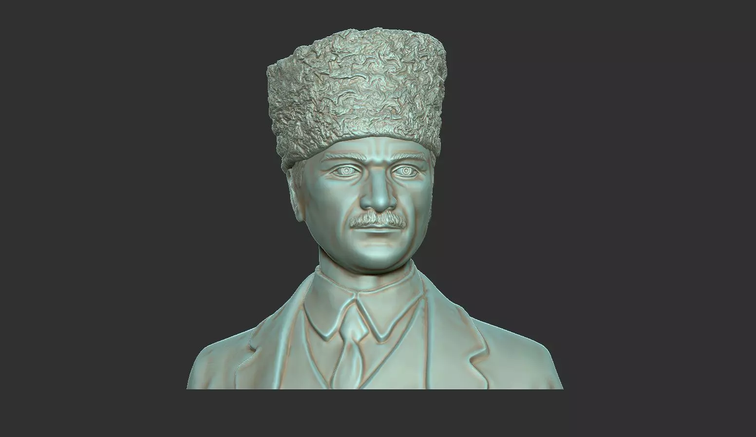 Gazi Mustafa Kemal Ataturk Bas Relief 3D print model_0