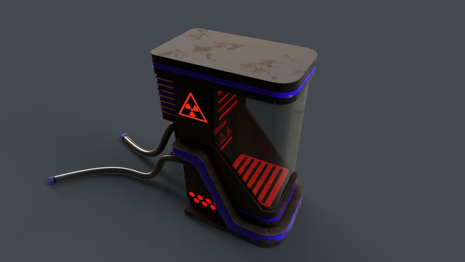 Sci-Fi Teleportation Capsule V1 - 02 Low-poly 3D model_7