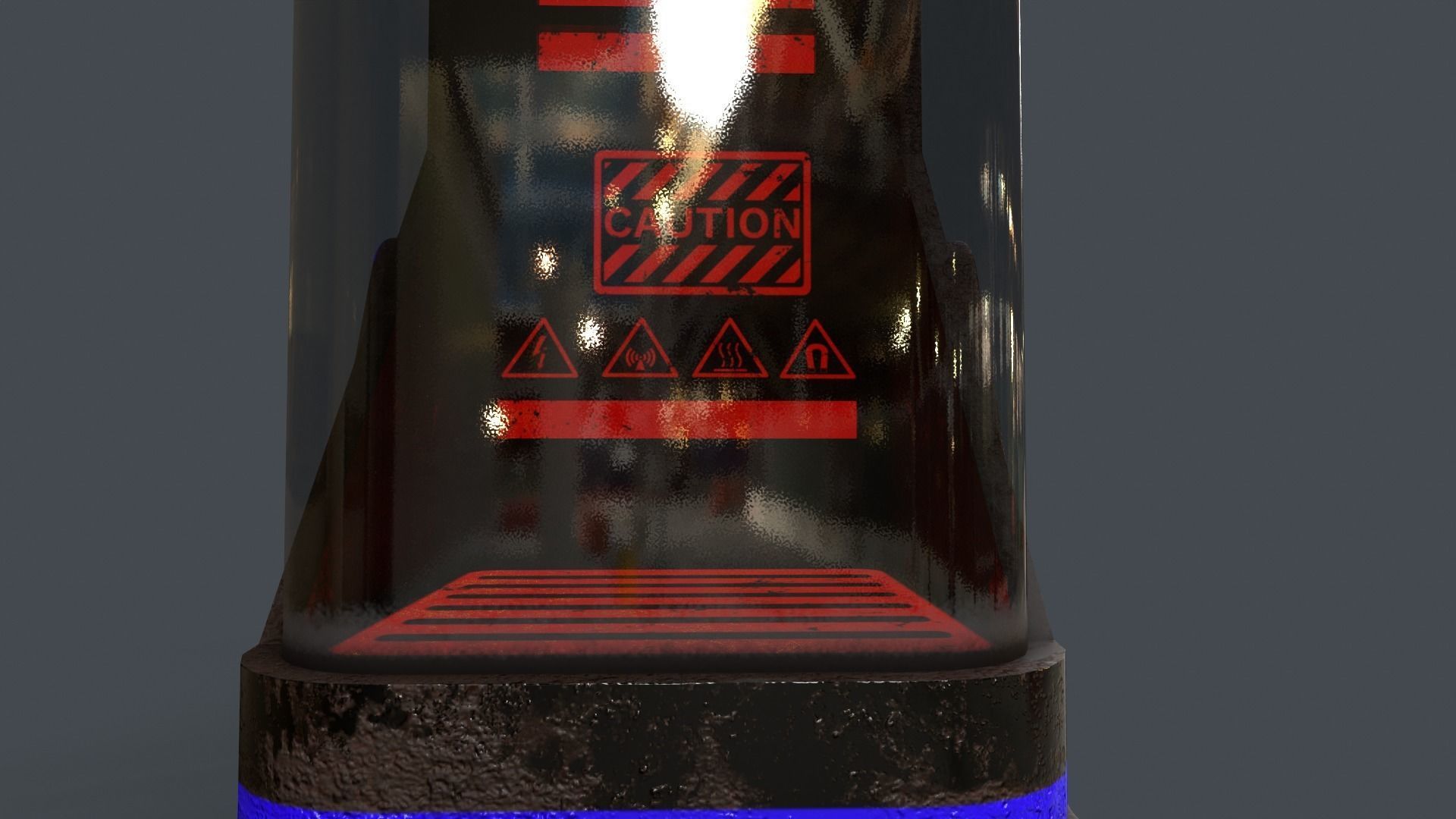 Sci-Fi Teleportation Capsule V1 - 02 Low-poly 3D model_4