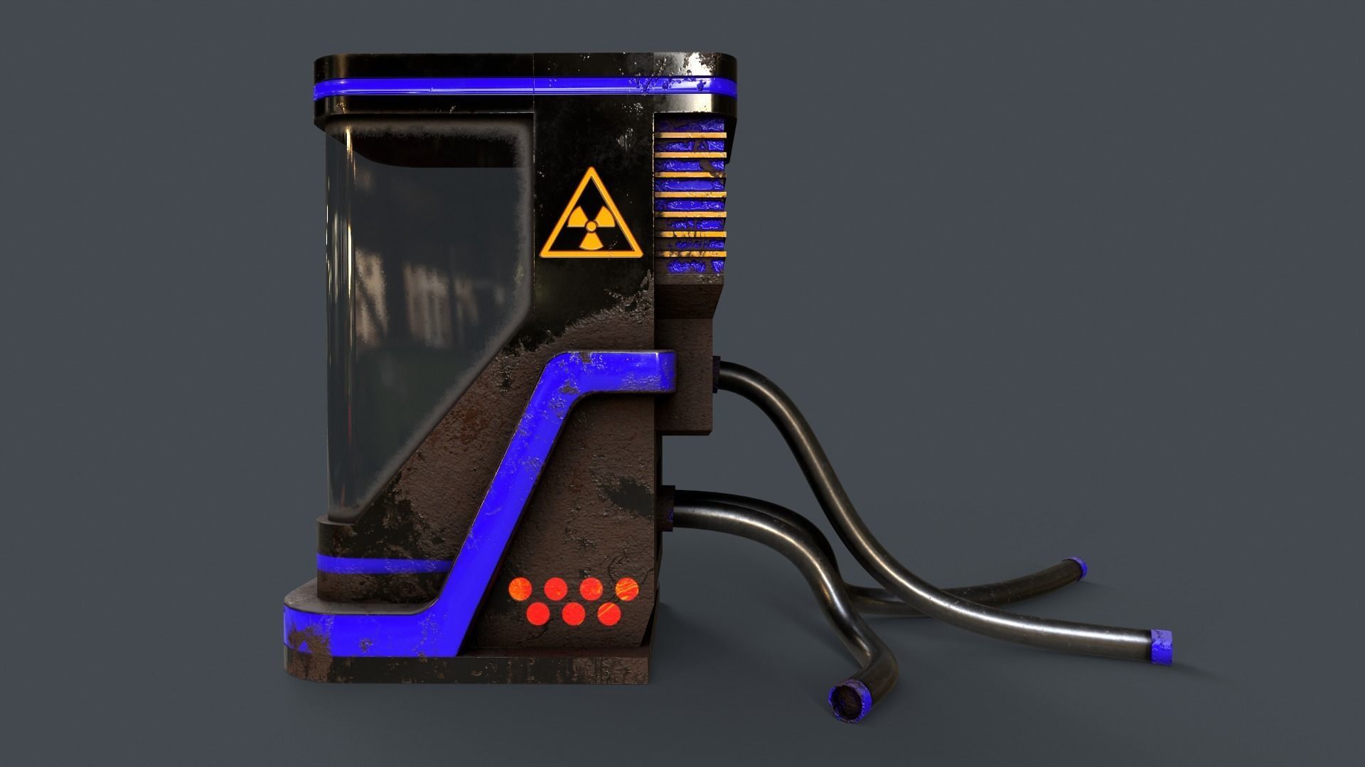 Sci-Fi Teleportation Capsule V1 - 02 Low-poly 3D model_3