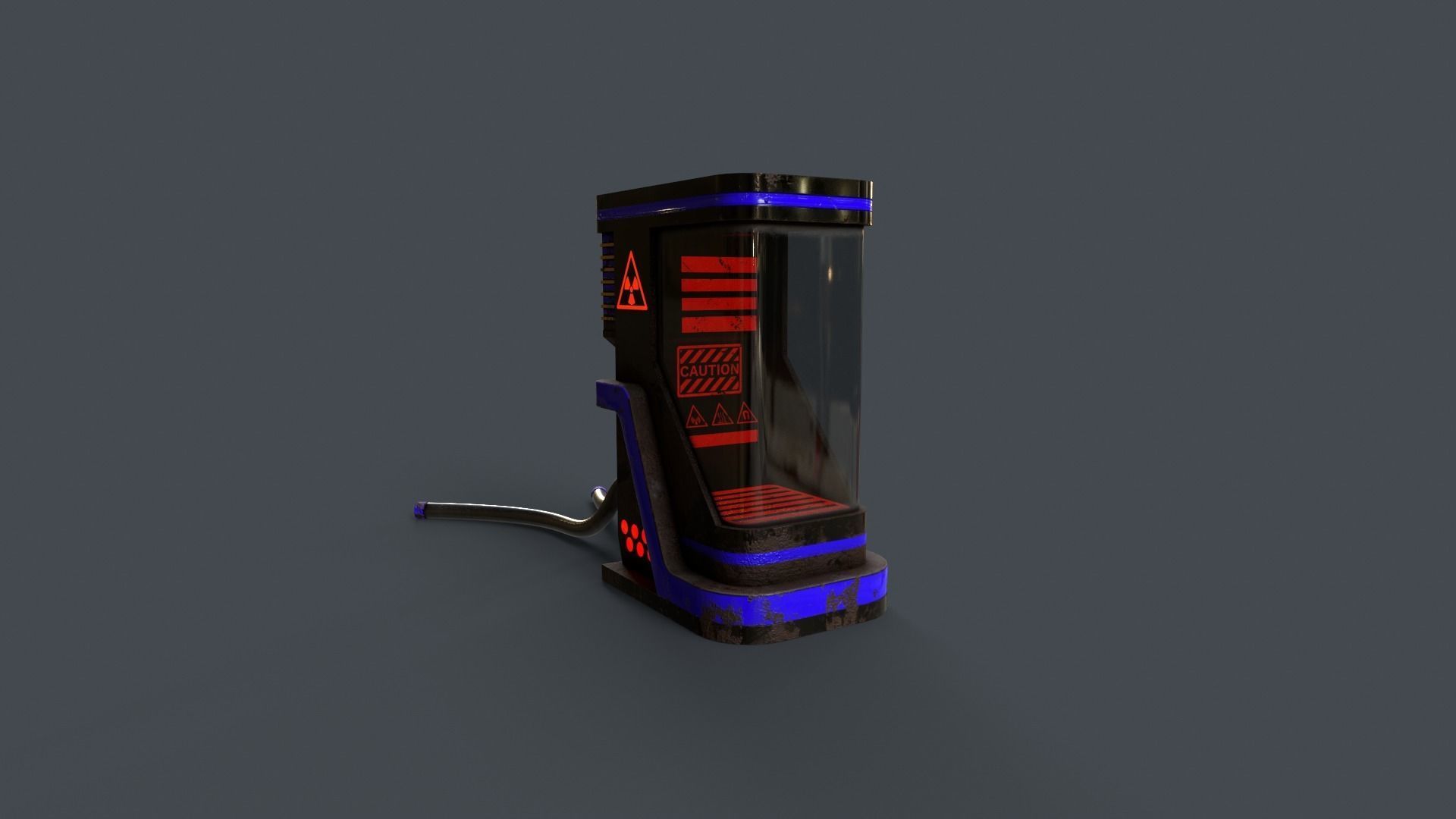 Sci-Fi Teleportation Capsule V1 - 02 Low-poly 3D model_11
