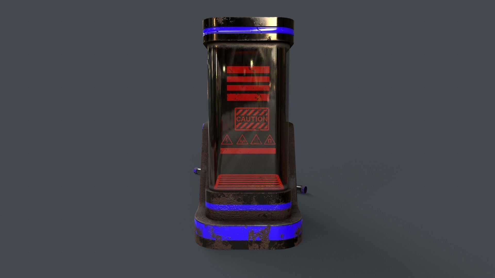 Sci-Fi Teleportation Capsule V1 - 02 Low-poly 3D model_2