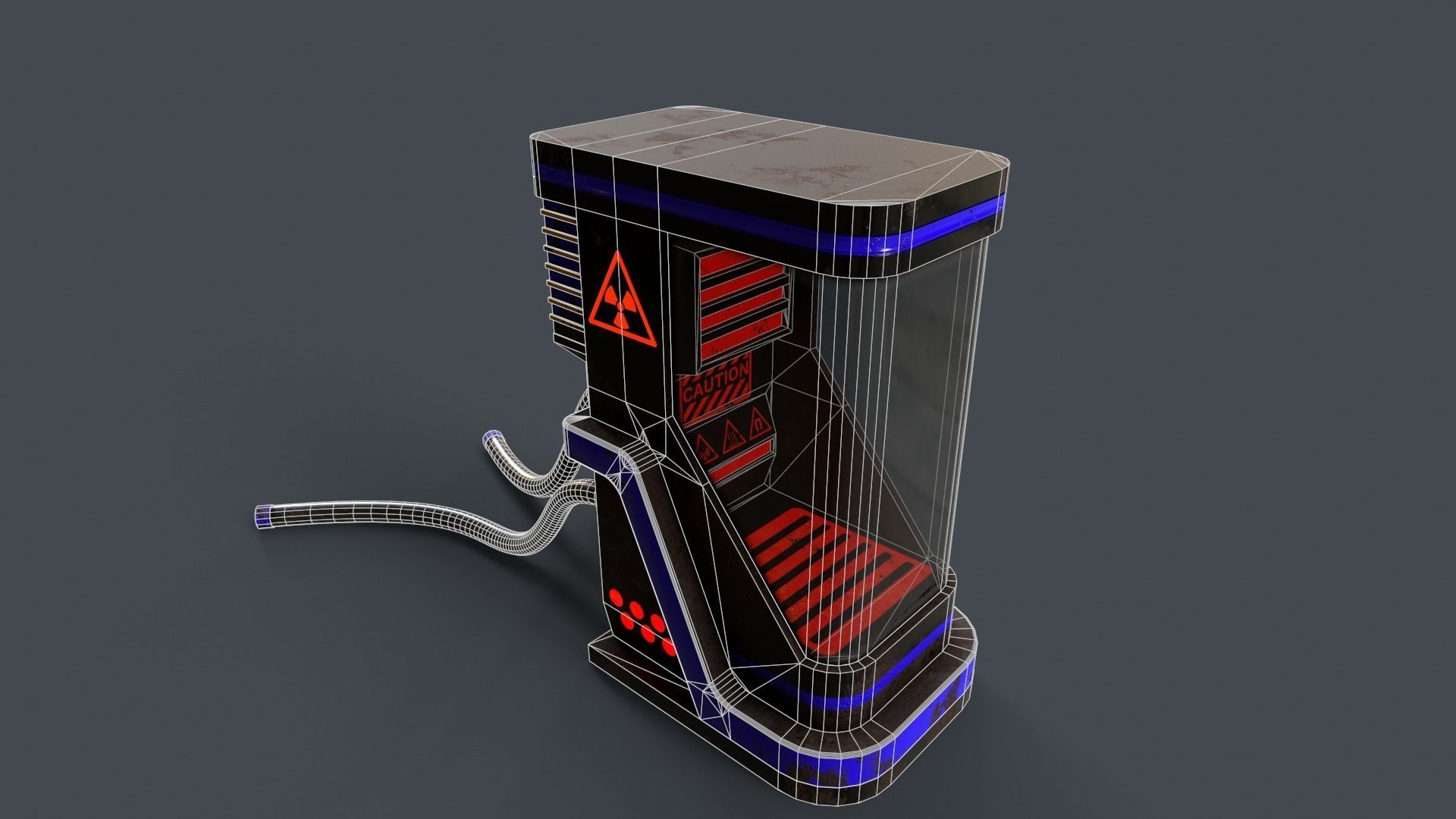 Sci-Fi Teleportation Capsule V1 - 02 Low-poly 3D model_9