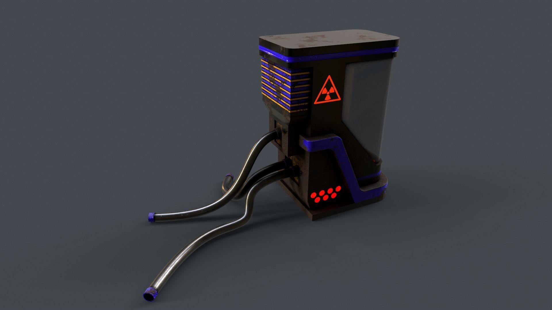 Sci-Fi Teleportation Capsule V1 - 02 Low-poly 3D model_6