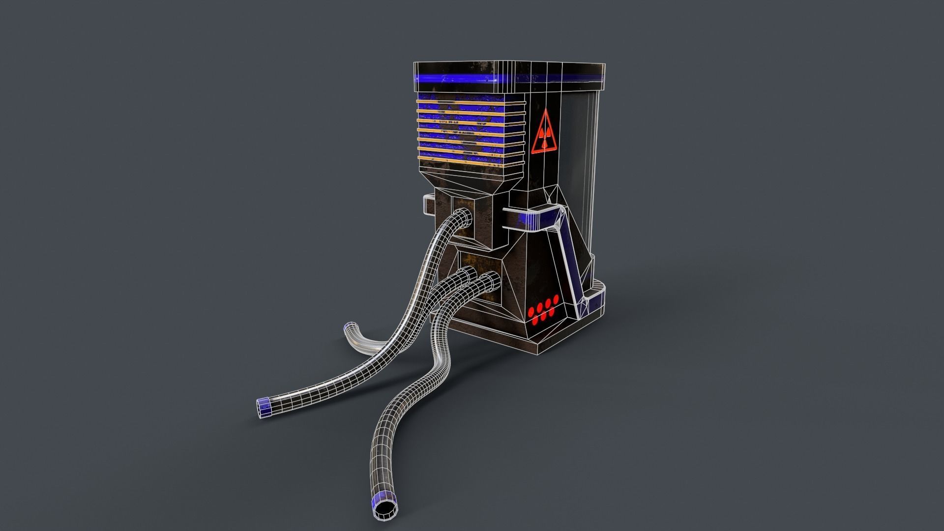 Sci-Fi Teleportation Capsule V1 - 02 Low-poly 3D model_8