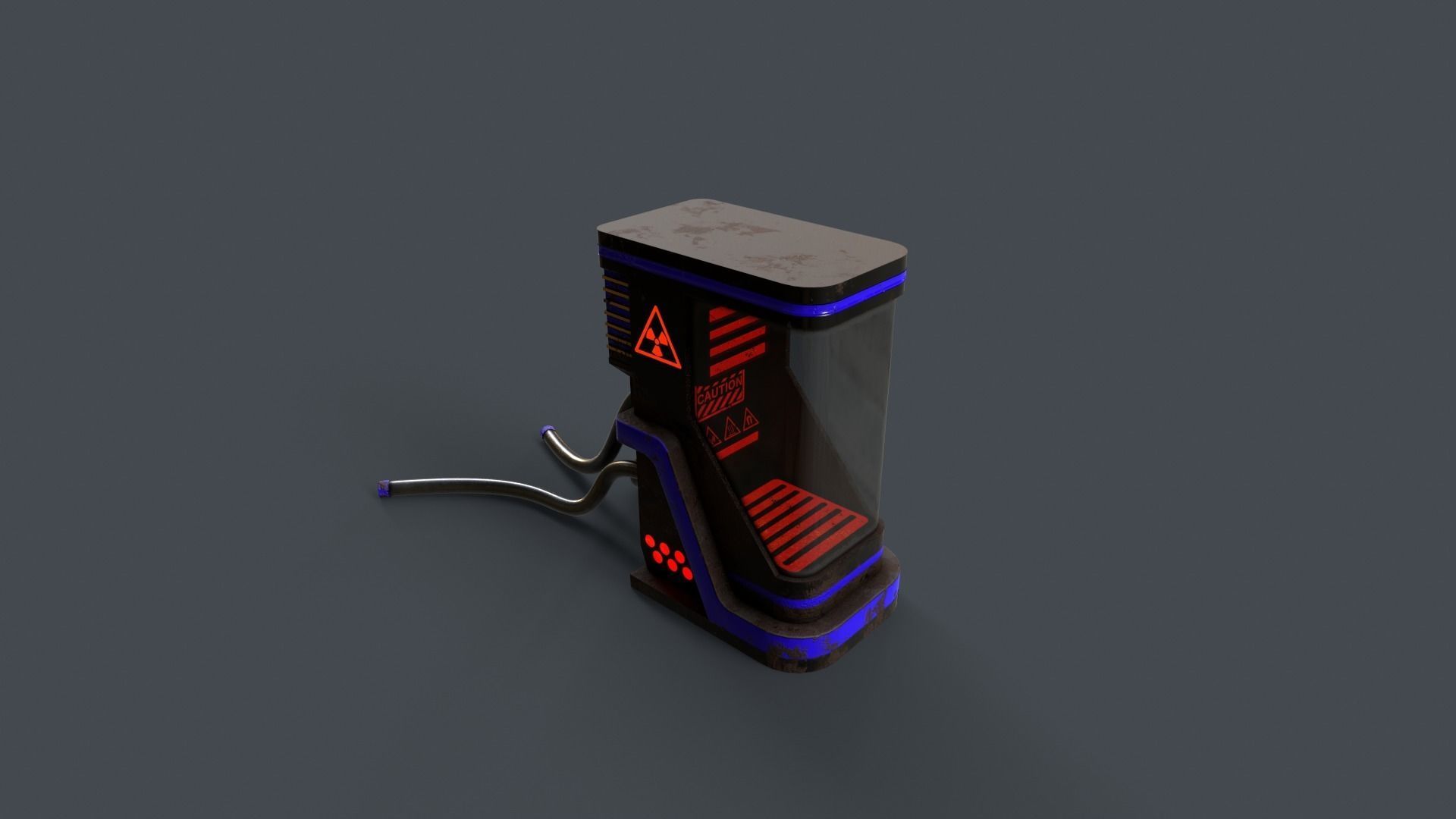 Sci-Fi Teleportation Capsule V1 - 02 Low-poly 3D model_5