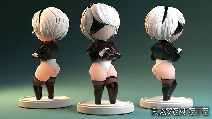 2B - Nier Fanart 3D print model 3D print model