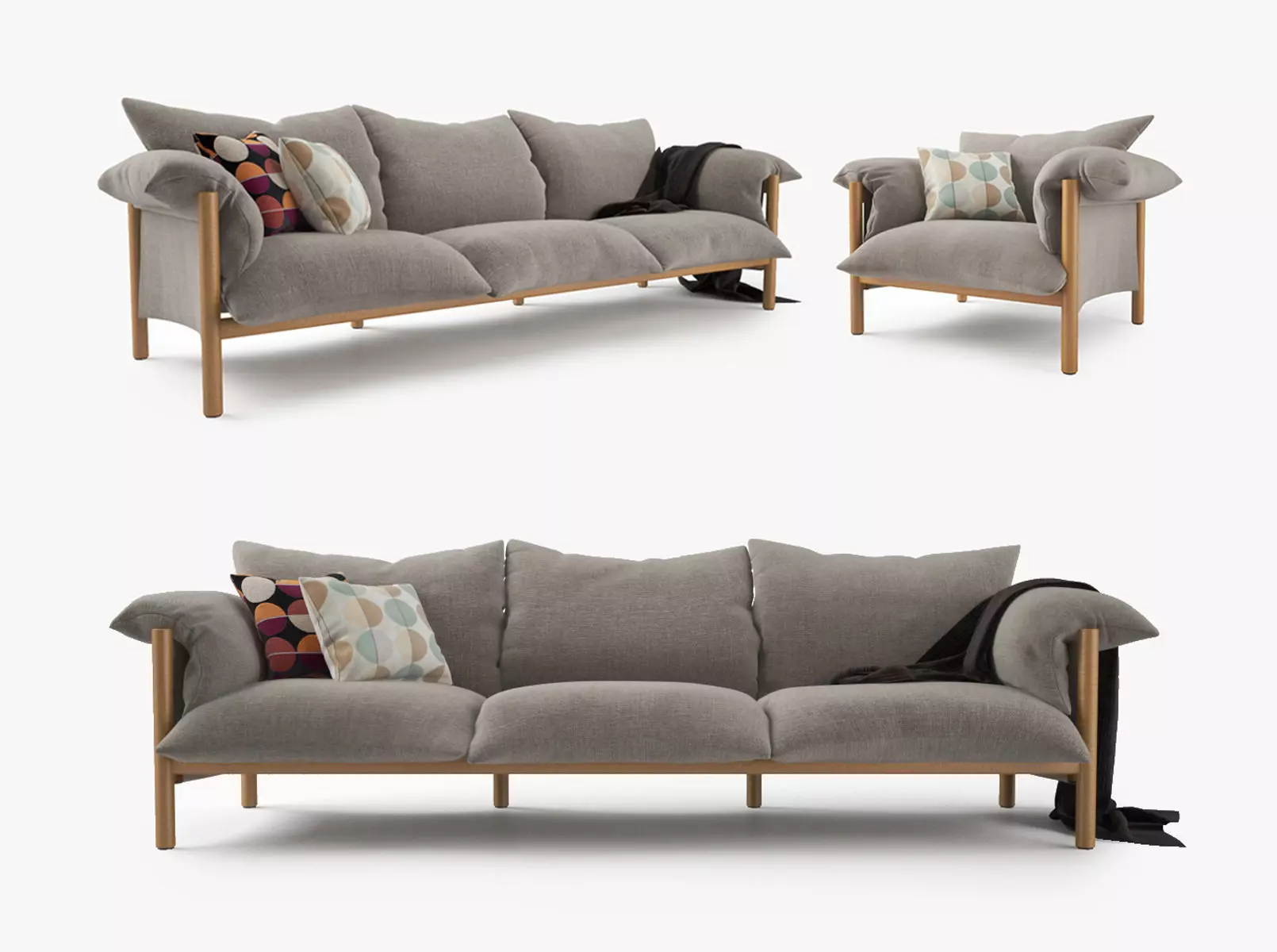 Jardan Wilfred Sofa Set 3D model_0