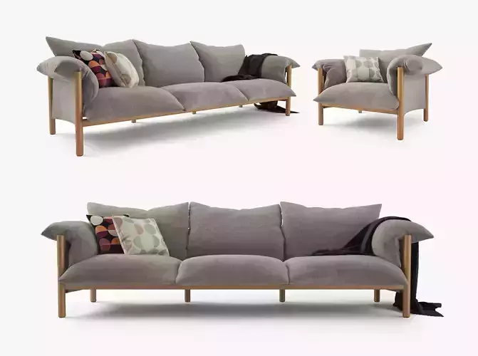 Jardan Wilfred Sofa Set 3D model