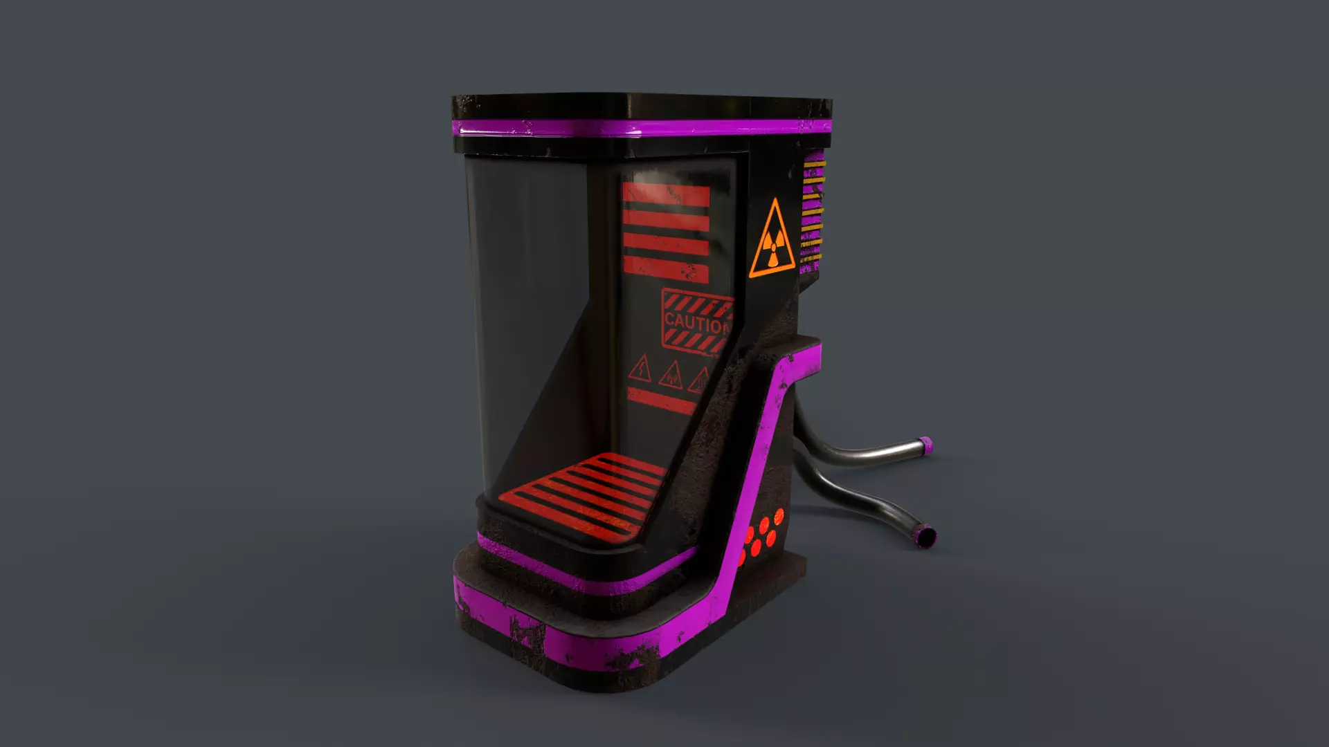 Sci-Fi Teleportation Capsule V1 - 03 Low-poly 3D model